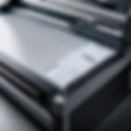 A detailed view of a plotter copier showcasing its advanced printing technology