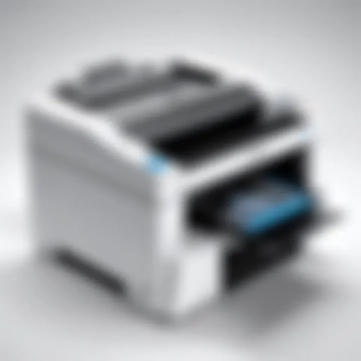 A diagram illustrating the key features of plotter copiers
