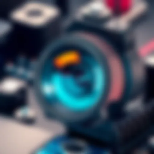 Close-up view of webcam components highlighting sensor and lens technology