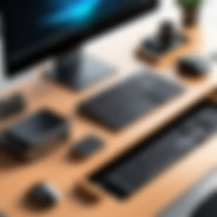 Diverse materials used in constructing personal computer desks, highlighting durability and aesthetics.