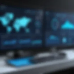 A sophisticated network monitoring dashboard displaying connected devices