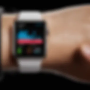 Visualization of fitness tracking features on the Apple Watch