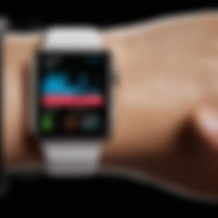 Visualization of fitness tracking features on the Apple Watch