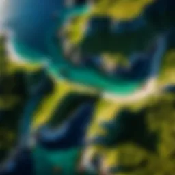 A stunning aerial view captured by a DJI drone showcasing a scenic landscape