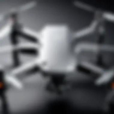 Close-up of a DJI Drone with Camera Close-up of a DJI drone equipped with a high-quality camera