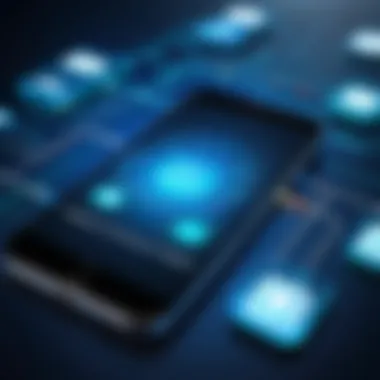 Mobile Network Interaction with VPNs Illustration depicting mobile network interactions with VPNs