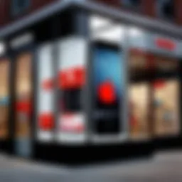 Verizon Wireless storefront showcasing the Apple iPhone