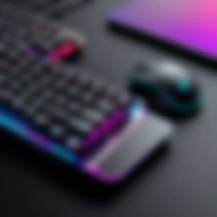 Wireless keyboard and mouse combo with vibrant aesthetics