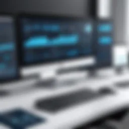 A detailed dashboard of virtual architect software showcasing various features