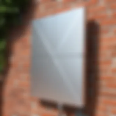 Sleek Design of the Wilson Outdoor Directional Panel Antenna An overhead view of the Wilson Outdoor Directional Panel Antenna showcasing its sleek design.