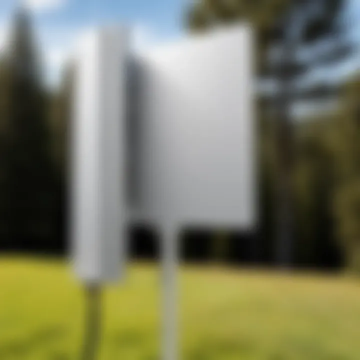 A well-organized installation setup for the Wilson Outdoor Directional Panel Antenna.