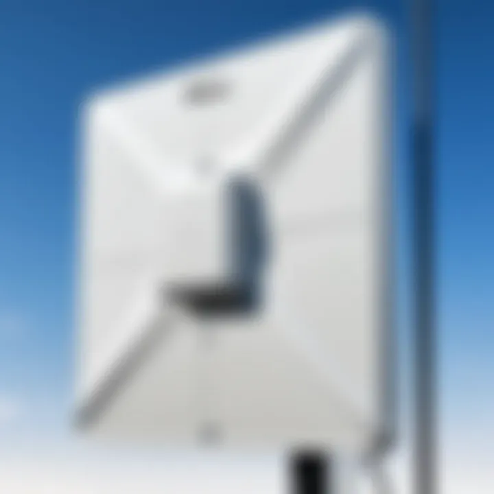 Close-up of the technical specifications label on the Wilson Outdoor Directional Panel Antenna.